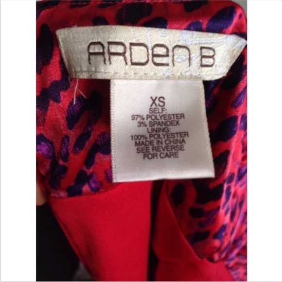 Arden B sz XS pink purple leopard print dress - Picture 3 of 4